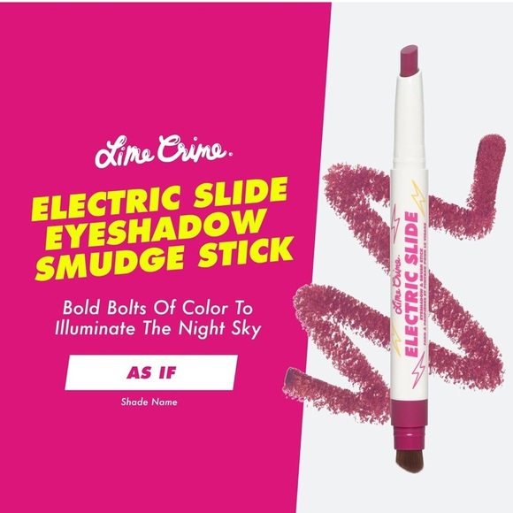 Lime Crime Electric Slide Eyeshadow & Brush Stick, As If - Vegan & Cruelty-Free - Picture 2 of 6